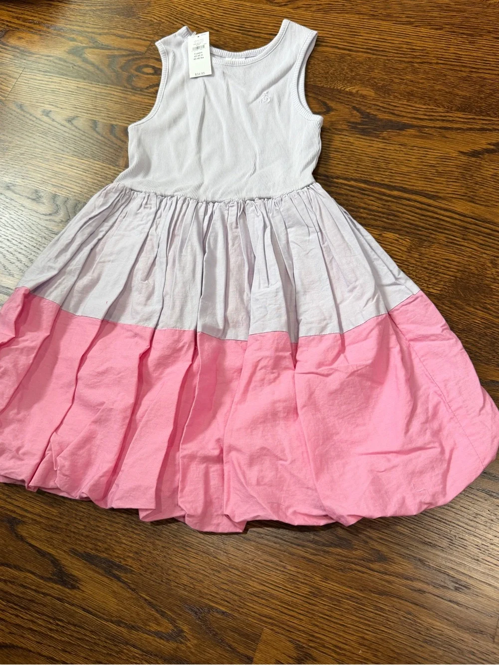 NWT Gap  Pink & Light Lavender Tiered Cotton Sundress, size 5